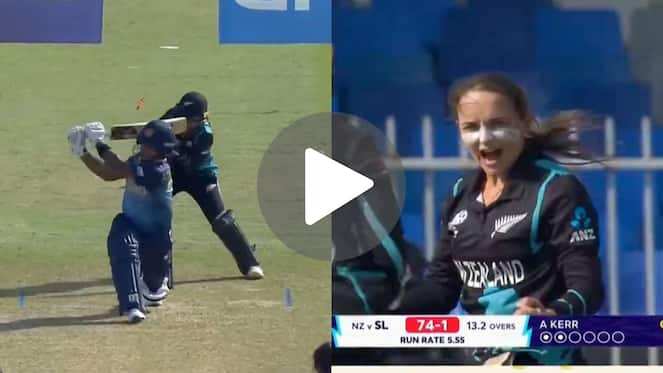 [Watch] Amelia Kerr's Aggressive Celebration As She Castles Sri Lanka Captain With A Peach